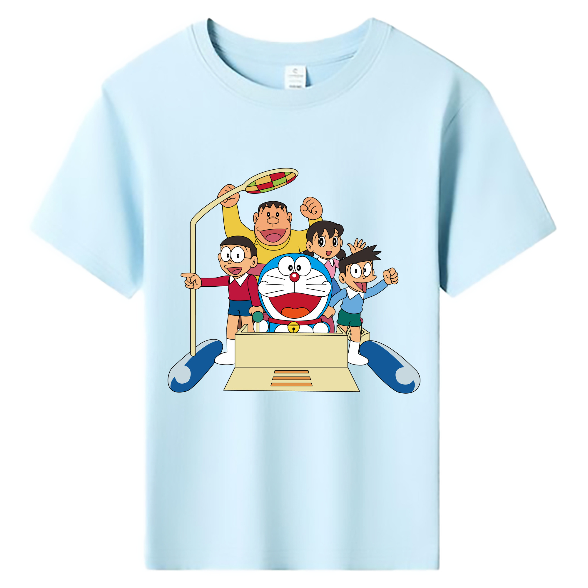 （画像用） ドラえもん 骨川 スネ夫 Doraemon Honekawa Suneo 綿100％キッズTシャツ（フロントプリント）